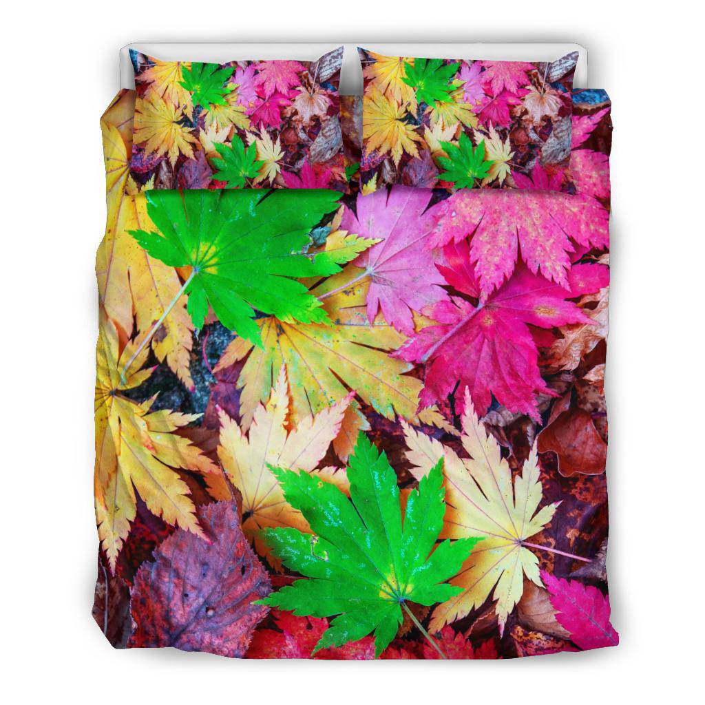 Colorful Autumn Maple Leaves Bedding Set - Top Content | POD Collection | Free Shipping