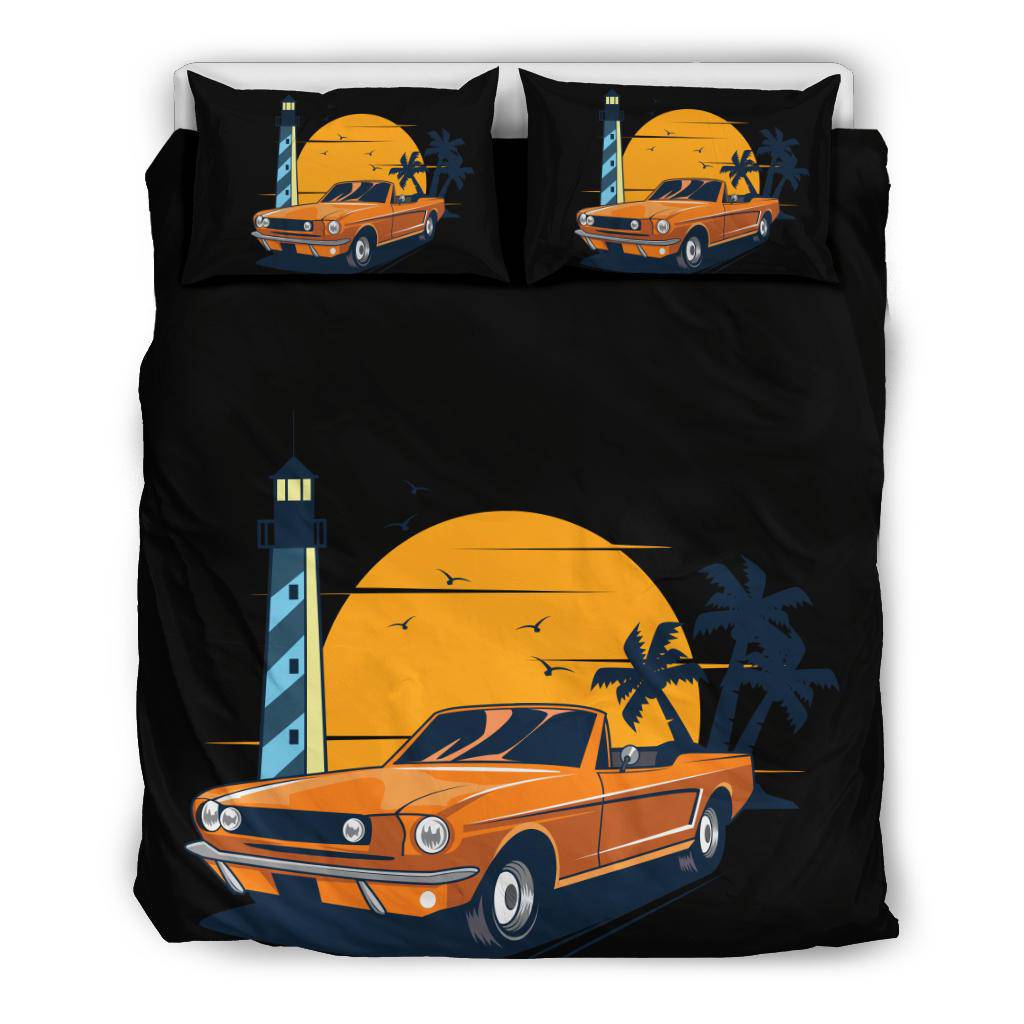 Convertible Car Lighthouse Sunset Bedding Set - Top Content | POD Collection | Free Shipping