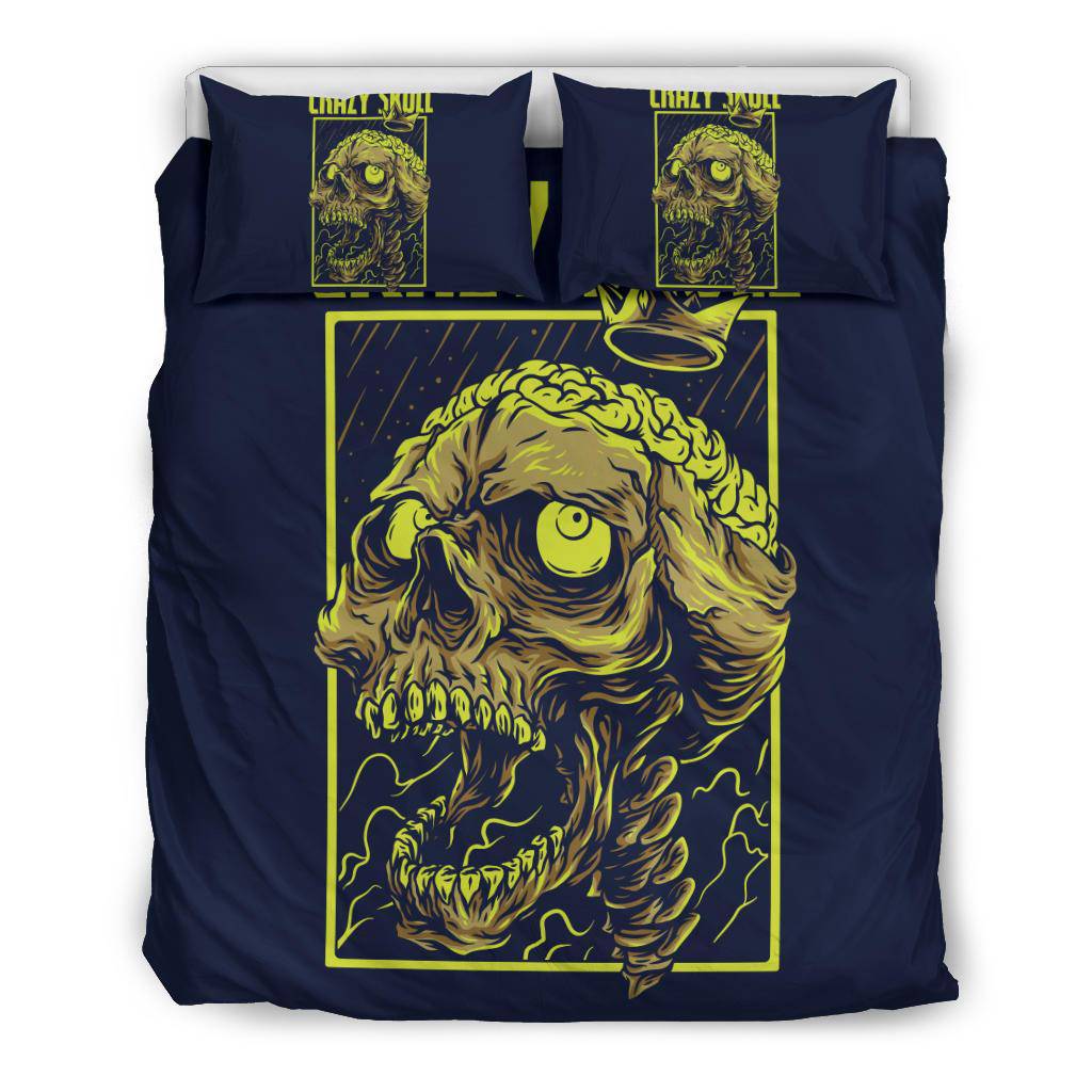 Crazy Skull Art Cartoon Drawing Bedding Set - Top Content | POD Collection | Free Shipping