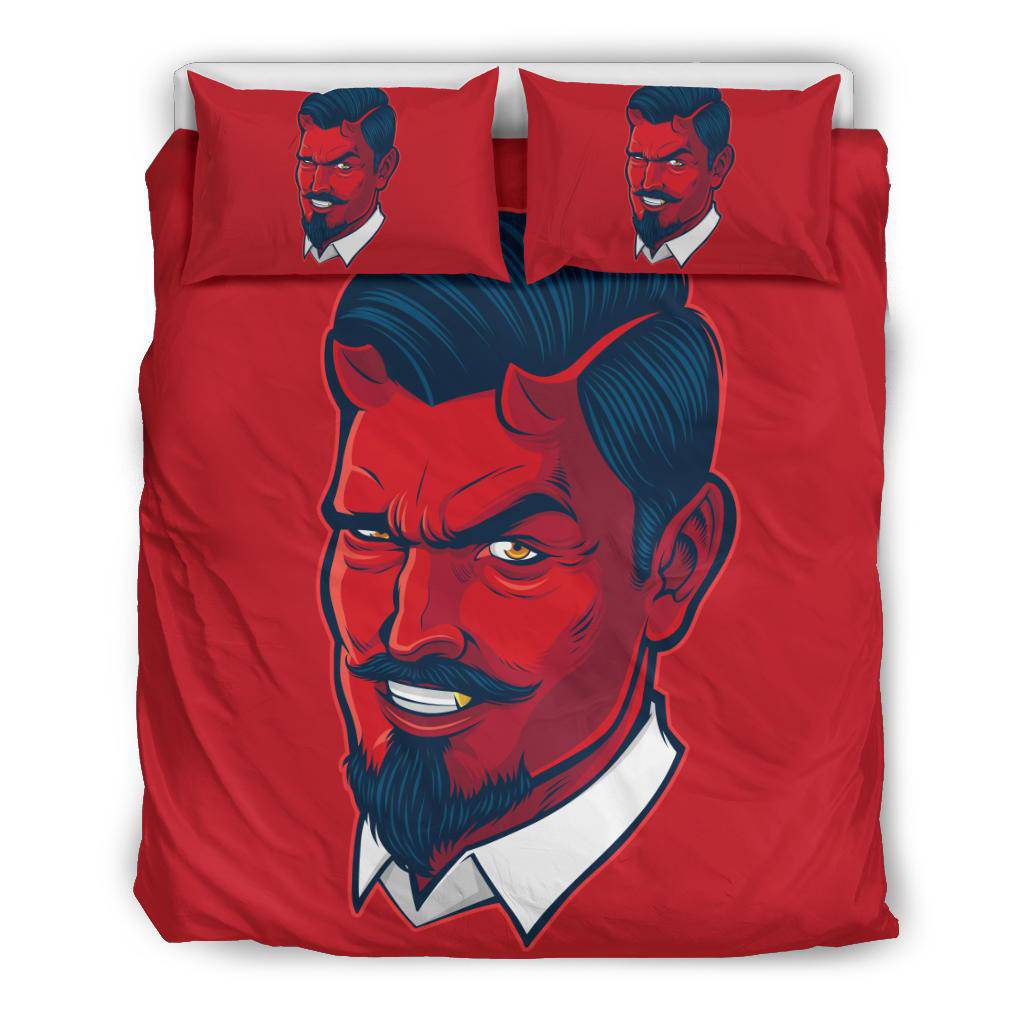 Devil Head Mascot Art Cartoon Bedding Set - Top Content | POD Collection | Free Shipping