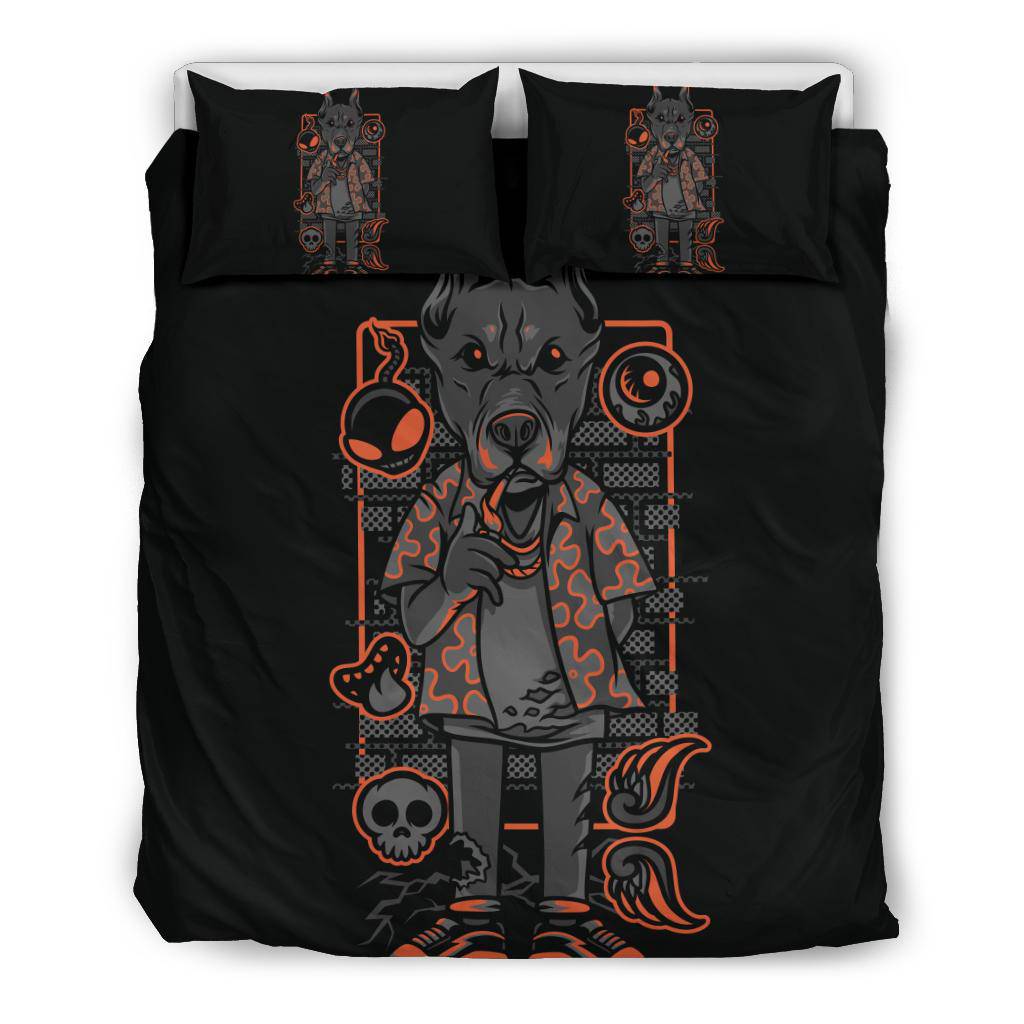 Dobermenn Dog Pet neon Art Cartoon Bedding Set - Top Content | POD Collection | Free Shipping