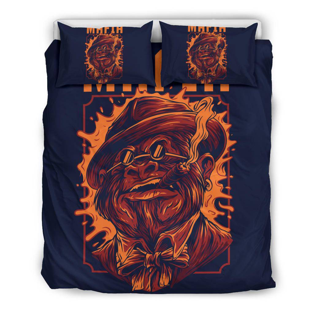 Gangster Smoking Ape Mafia Art Bedding Set - Top Content | POD Collection | Free Shipping