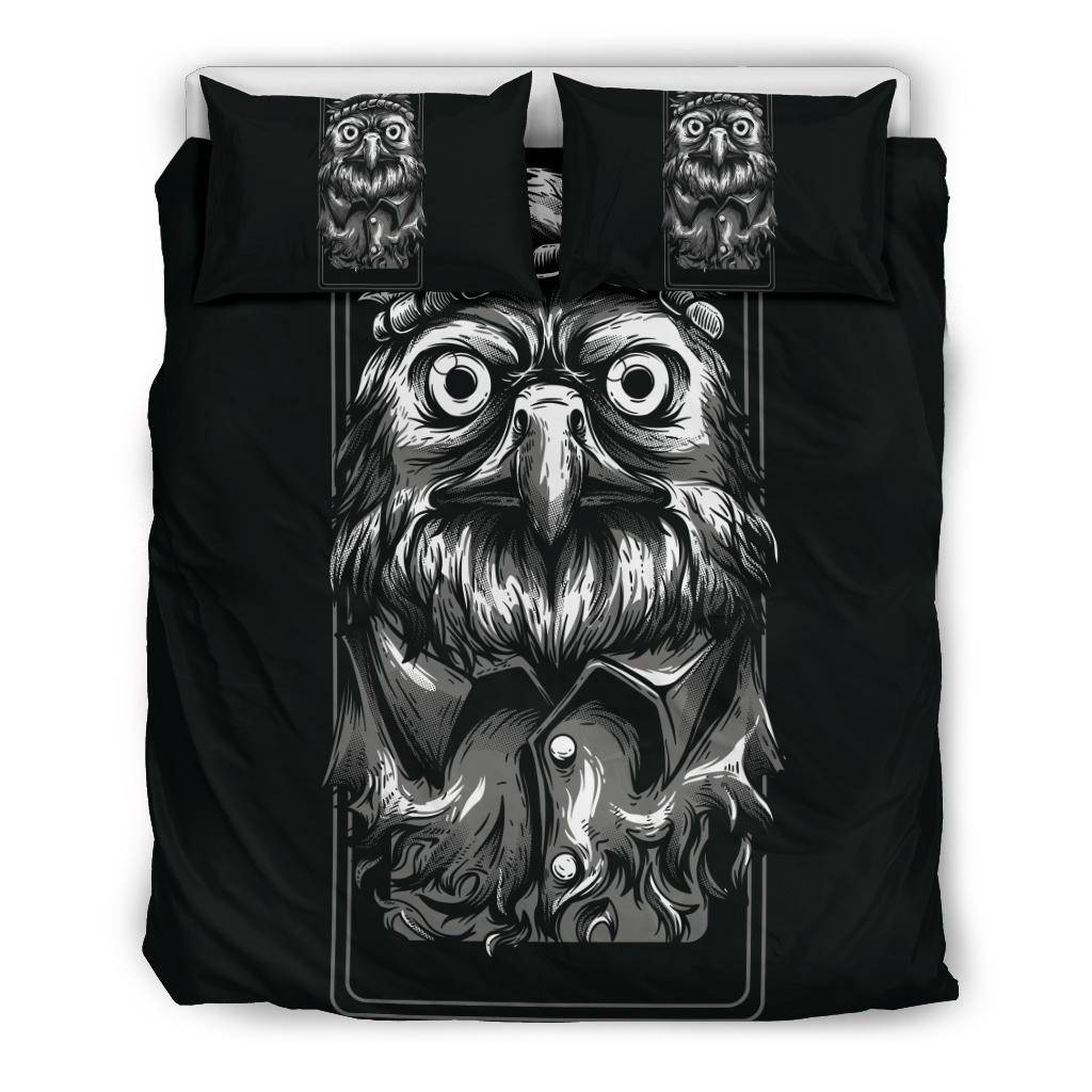 Hippie Eagle Black and White Art Bedding Set - Top Content | POD Collection | Free Shipping