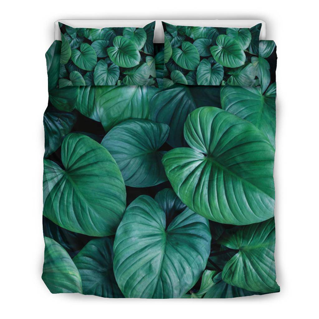 Homalomena Plant Laeaves Bedding Set - Top Content | POD Collection | Free Shipping