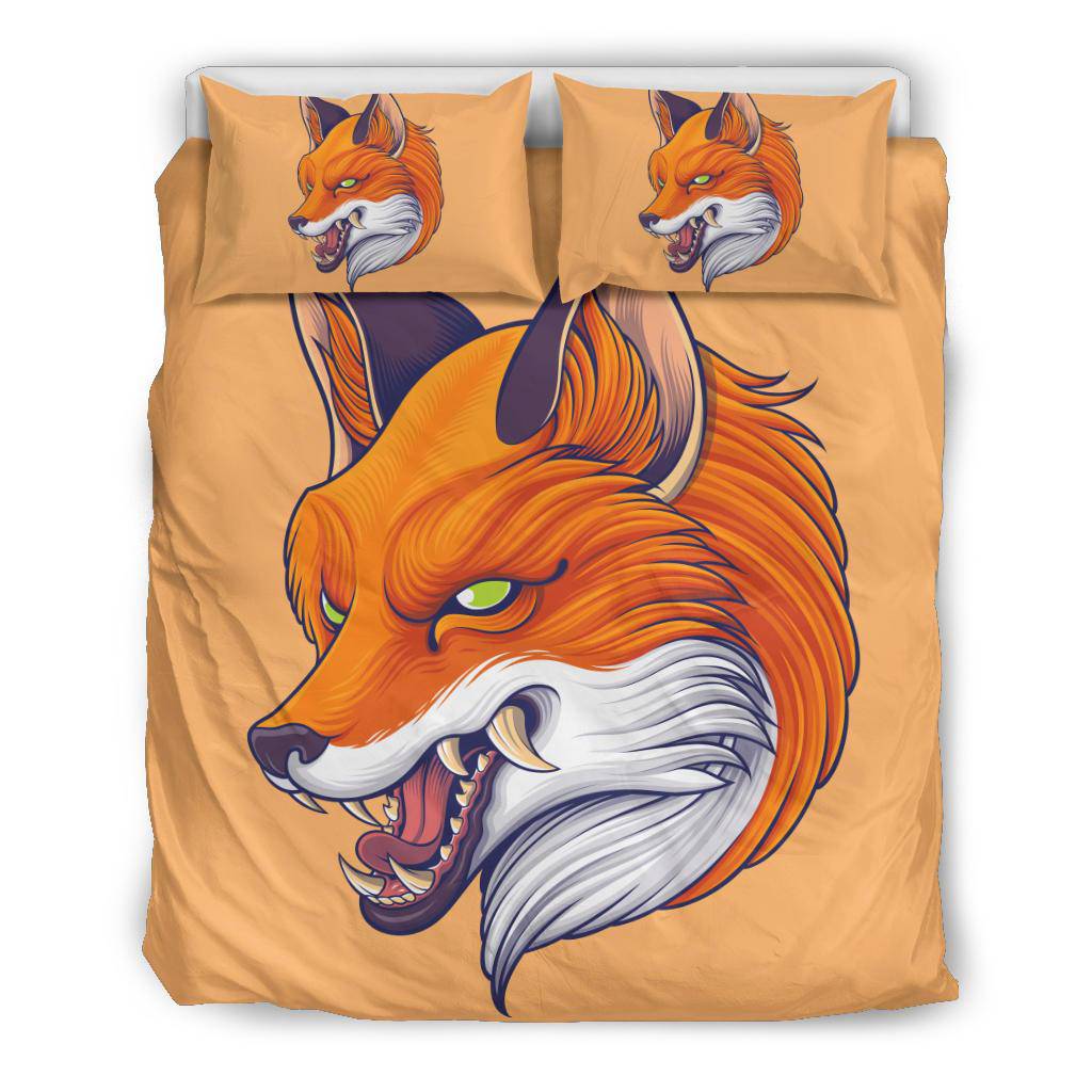 Japanese Style Red Fox Art Cartoon Bedding Set - Top Content | POD Collection | Free Shipping