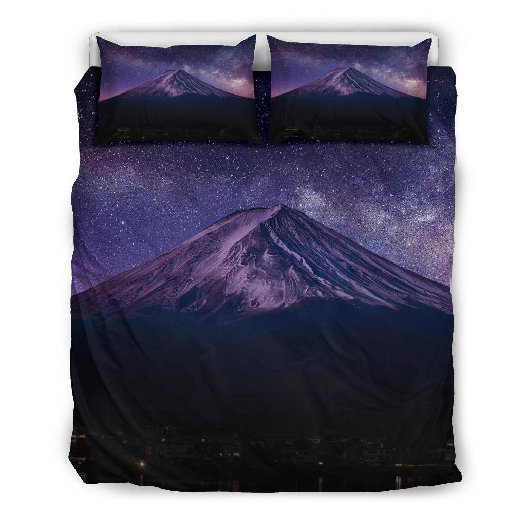 Milky Way Fuji Mountain Galaxy Bedding Set - Top Content | POD Collection | Free Shipping