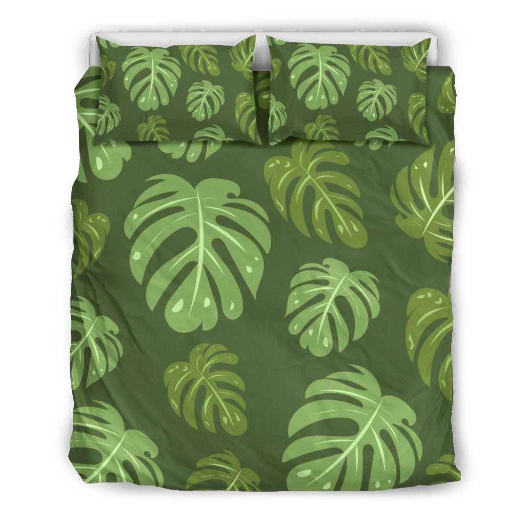 Minimal Ficus Tropical Leaves Art Bedding Set - Top Content | POD Collection | Free Shipping