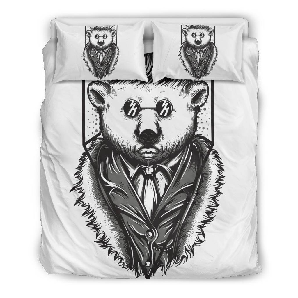 Mr Polar Bear Cartoon Art Bedding Set - Top Content | POD Collection | Free Shipping