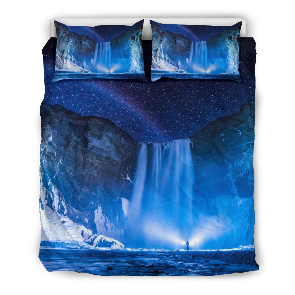 Nightsky Stars Blue Waterfall Bedding Set - Top Content | POD Collection | Free Shipping