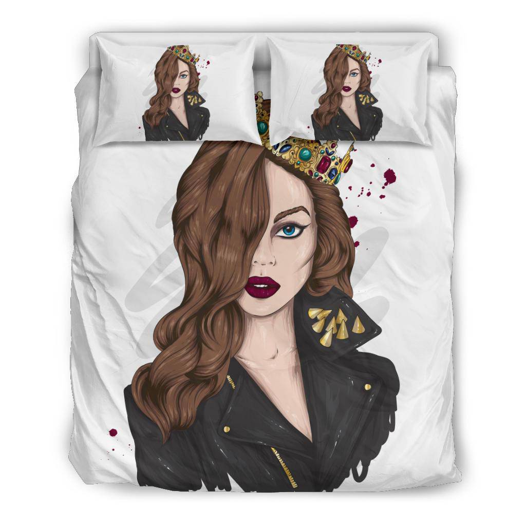 Beautiful Girl Crown Cartoon Bedding Set - Top Content | POD Collection | Free Shipping