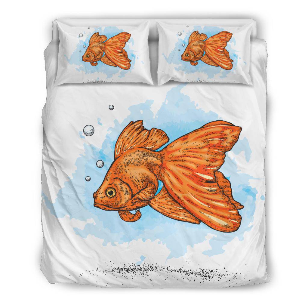 Beautiful Gold Sea Fish Art Bedding Set - Top Content | POD Collection | Free Shipping