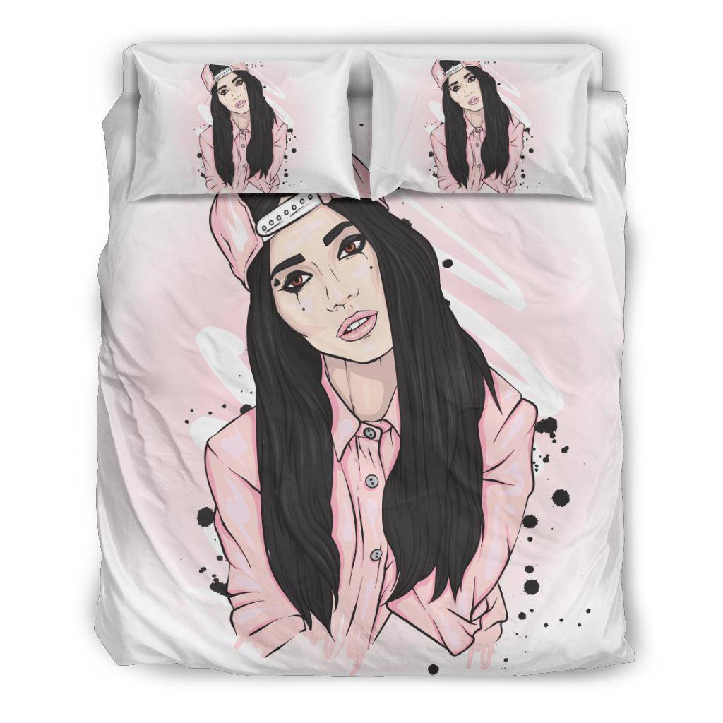 Beautiful Pink Snapback Girl Bedding Set - Top Content | POD Collection | Free Shipping