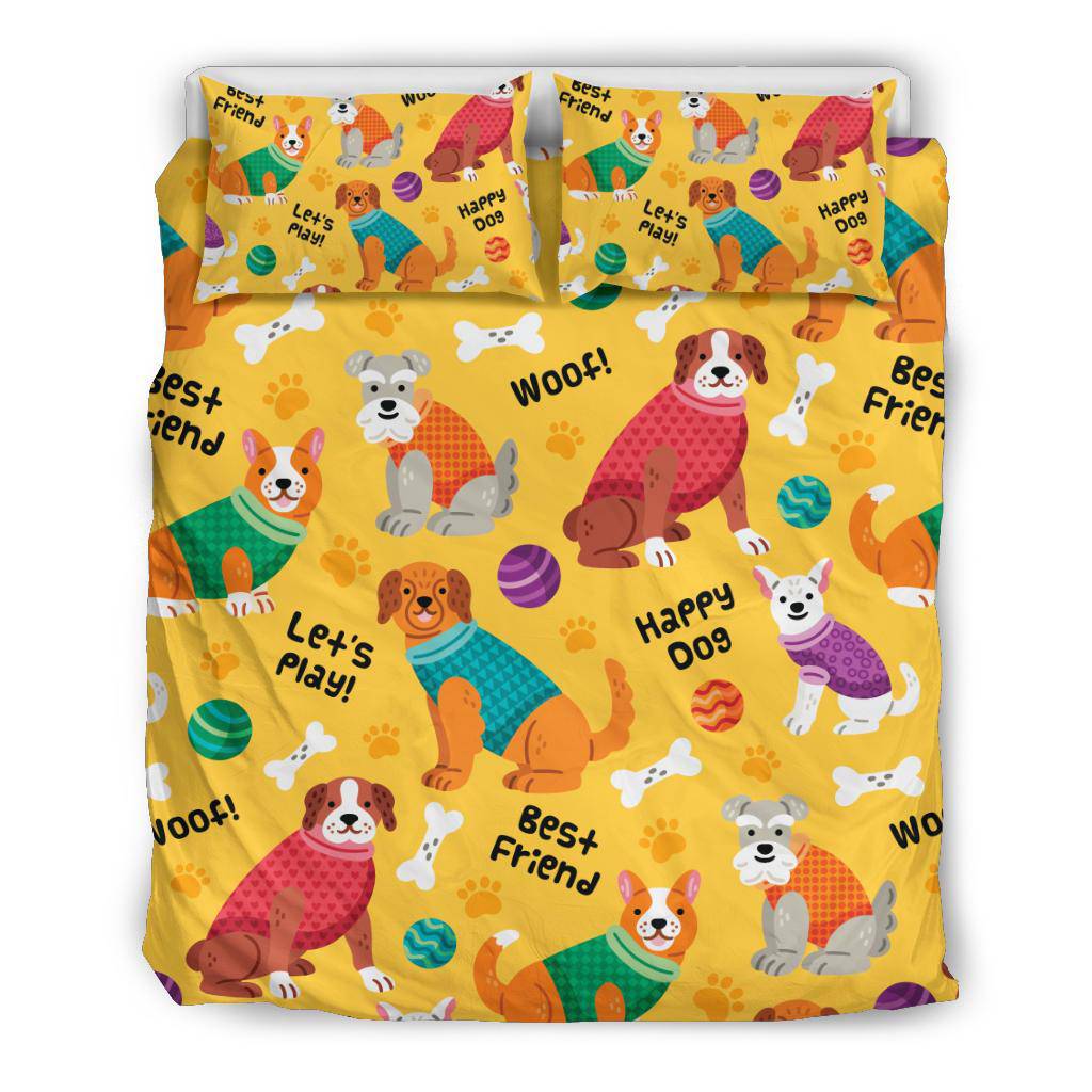 Best Friend Woof Colourful Do Bedding Set - Top Content | POD Collection | Free Shipping