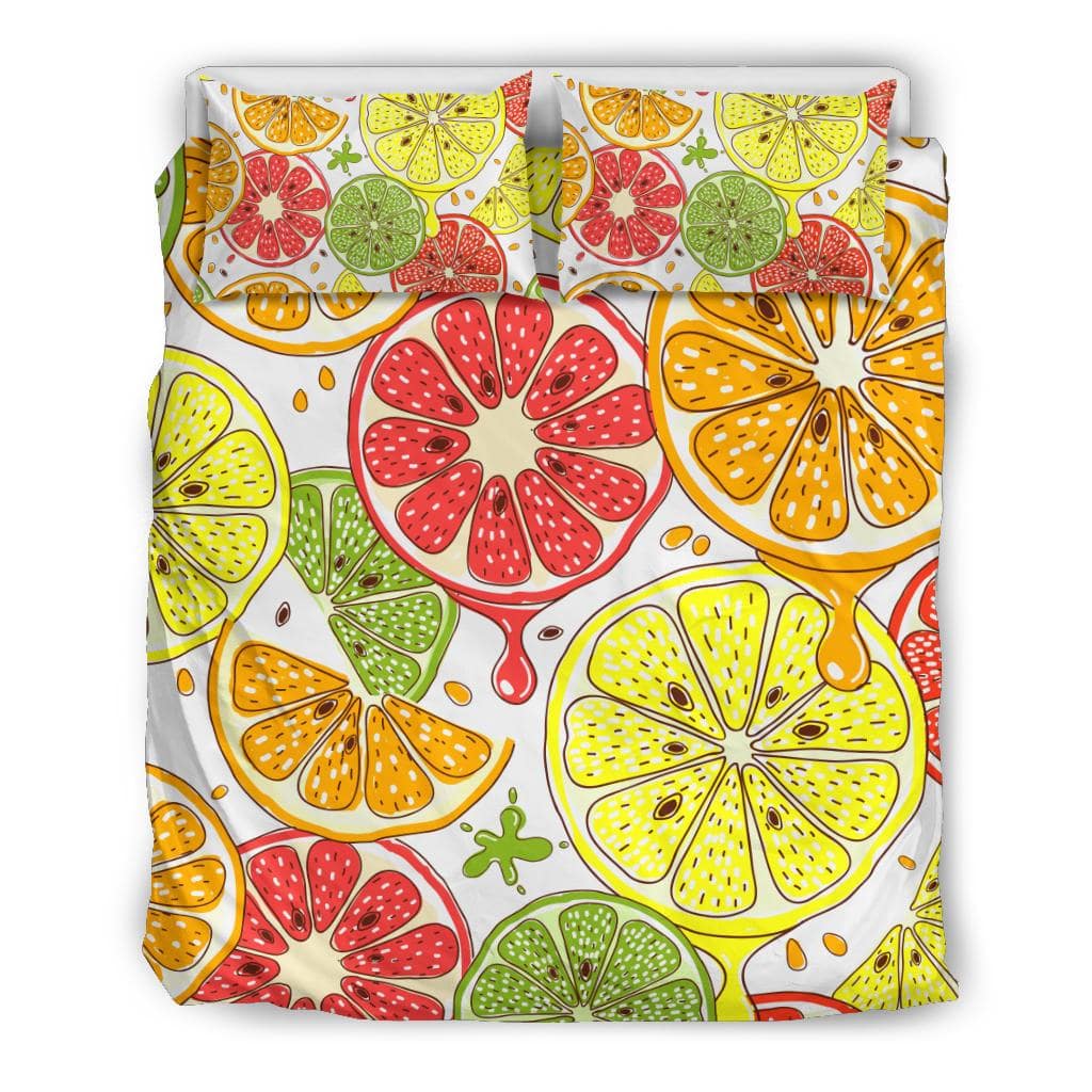 Plants Citrus Fruit Beautiful Art Bedding Set - Top Content | POD Collection | Free Shipping