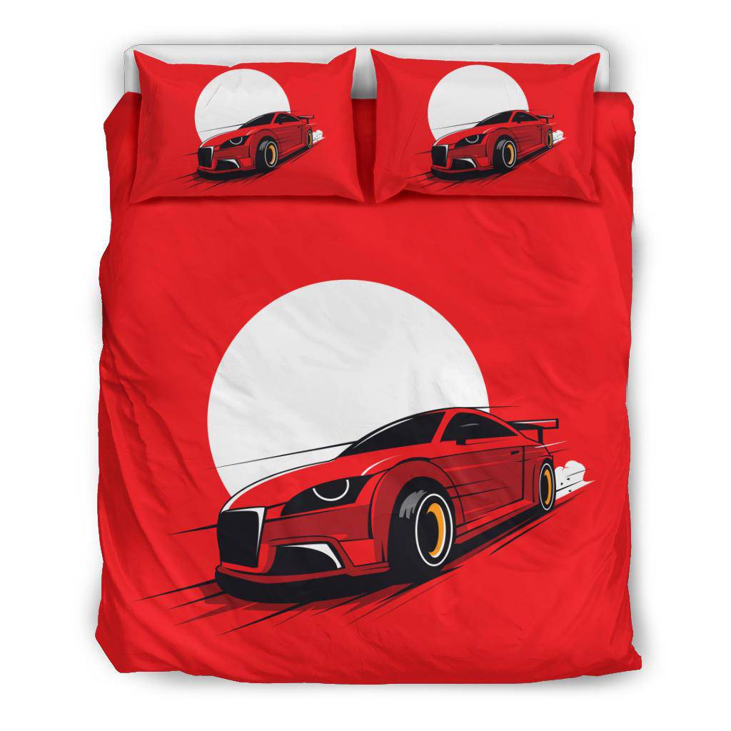 Red Moon Car Auto Bedding Set - Top Content | POD Collection | Free Shipping