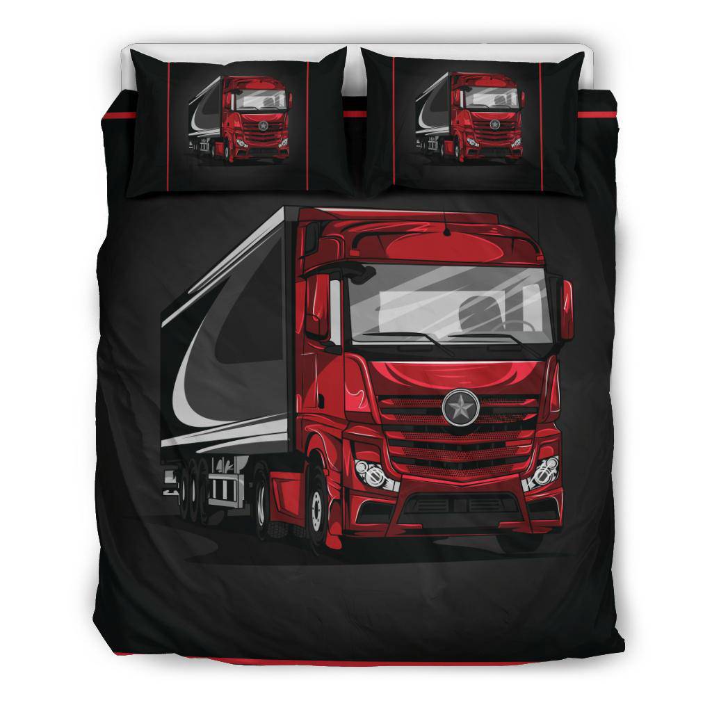 Red Star Truck Cartoon Bedding Set - Top Content | POD Collection | Free Shipping