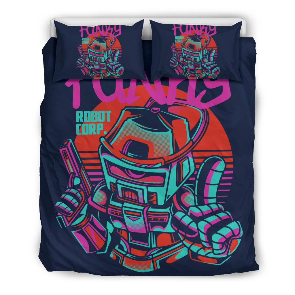 Funky Robot Japanese Art Figure Cartoon Bedding Set - Top Content | POD Collection | Free Shipping