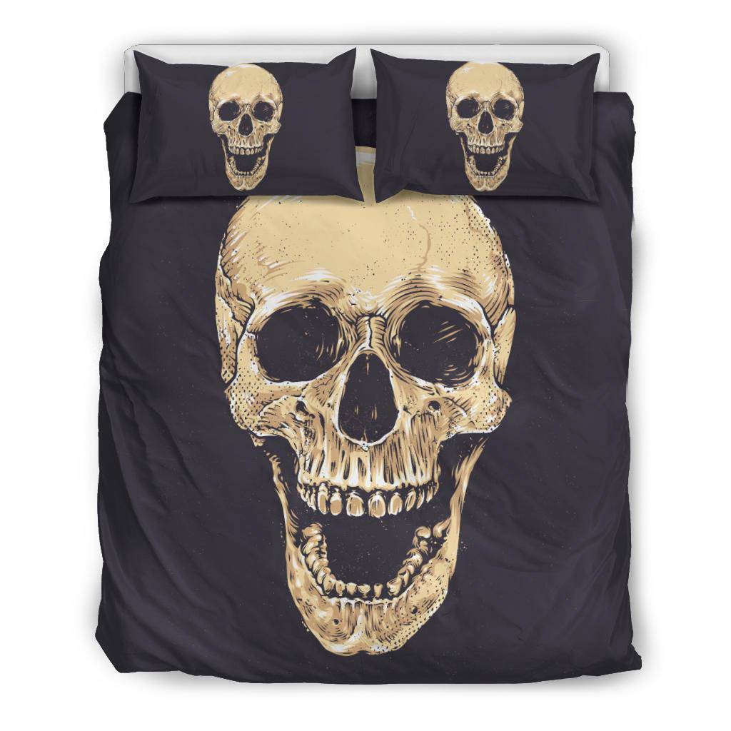 Realistic Skull Hand Drawn Art Cartoon Bedding Set - Top Content | POD Collection | Free Shipping