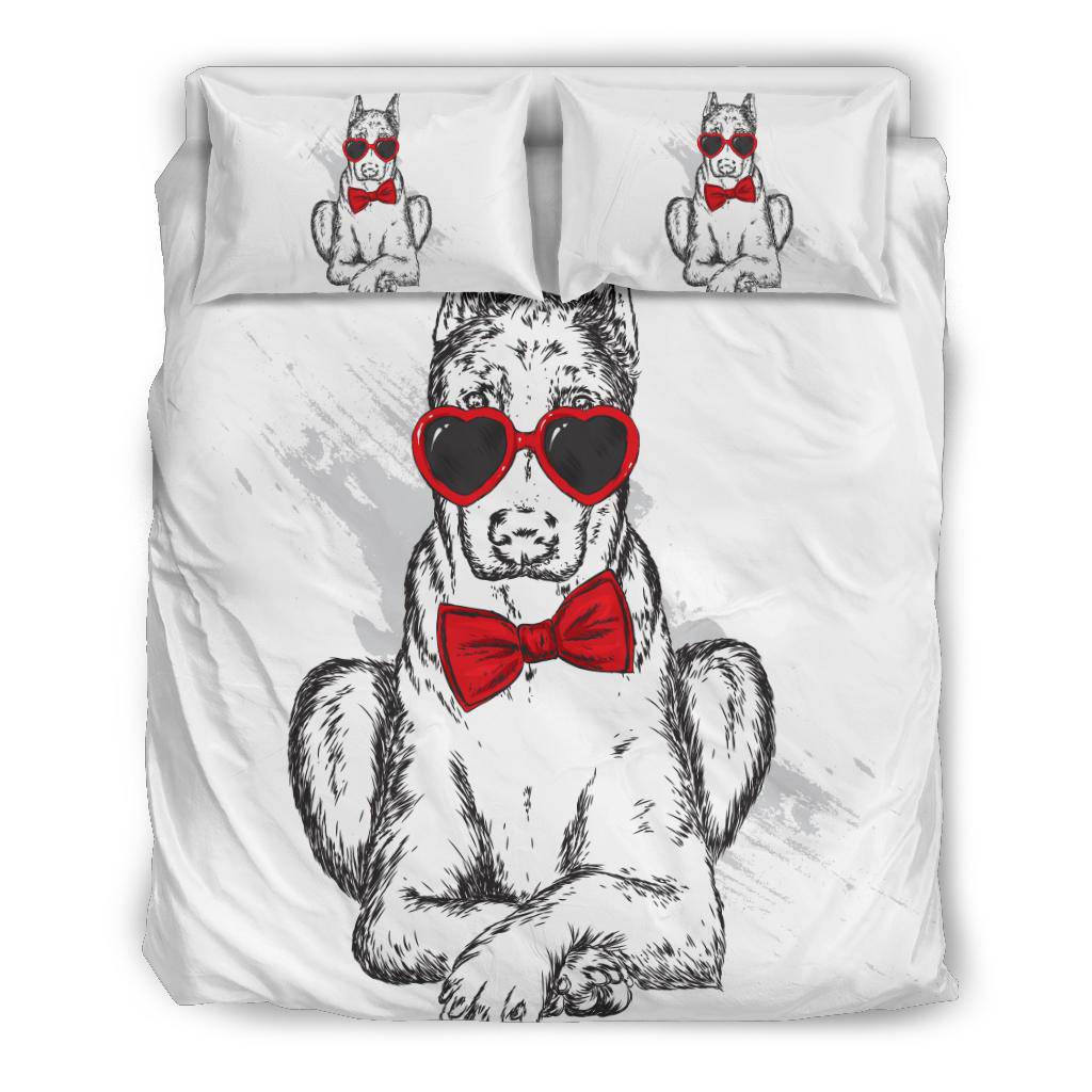 Beautiful Doberman Dog With Glasses and Bow Tie Bedding Set - Top Content | POD Collection | Free Shipping