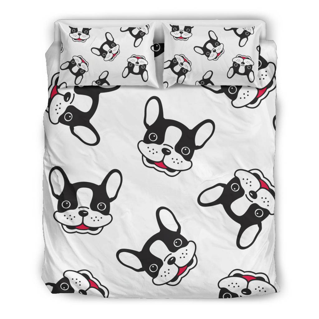 Cute Dog Face Seamless Cartoon Background Bedding Set - Top Content | POD Collection | Free Shipping