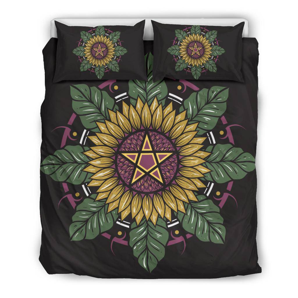 Sun Flower Plant Art Drawing Bedding Set - Top Content | POD Collection | Free Shipping