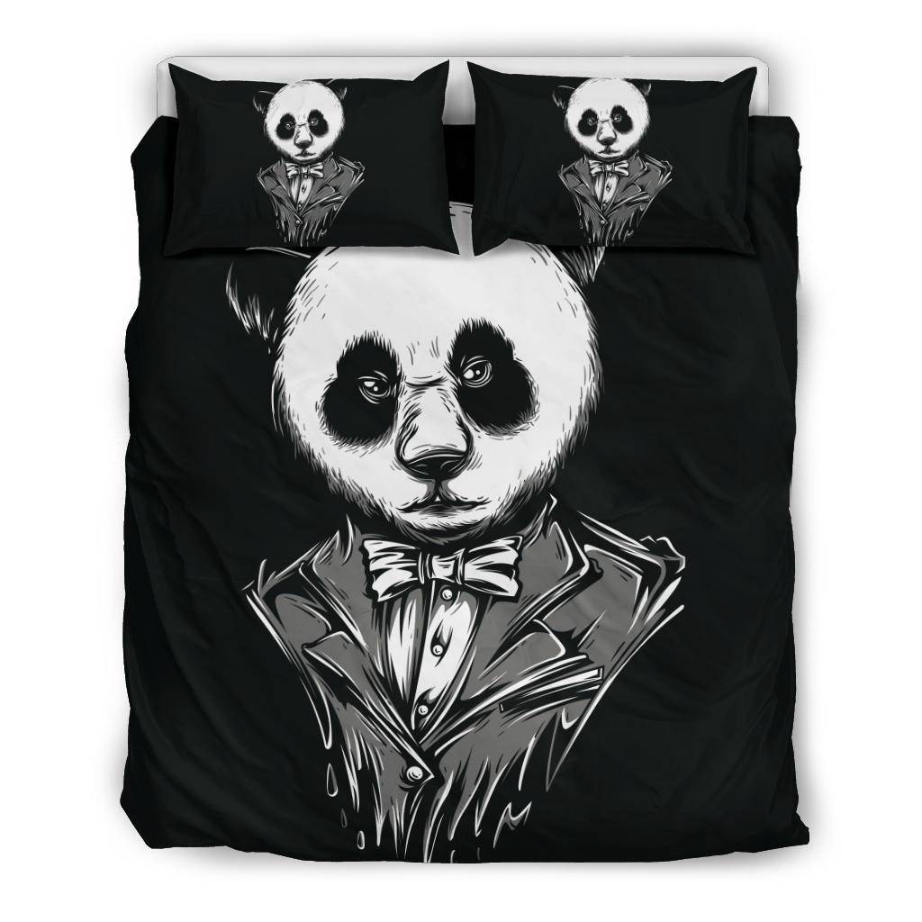 White Black Panda Cartoon Bedding Set - Top Content | POD Collection | Free Shipping