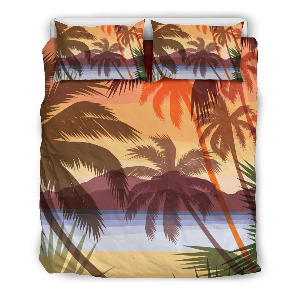 Beach Summer Sunset Palms Silhouette Bedding Set - Top Content | POD Collection | Free Shipping