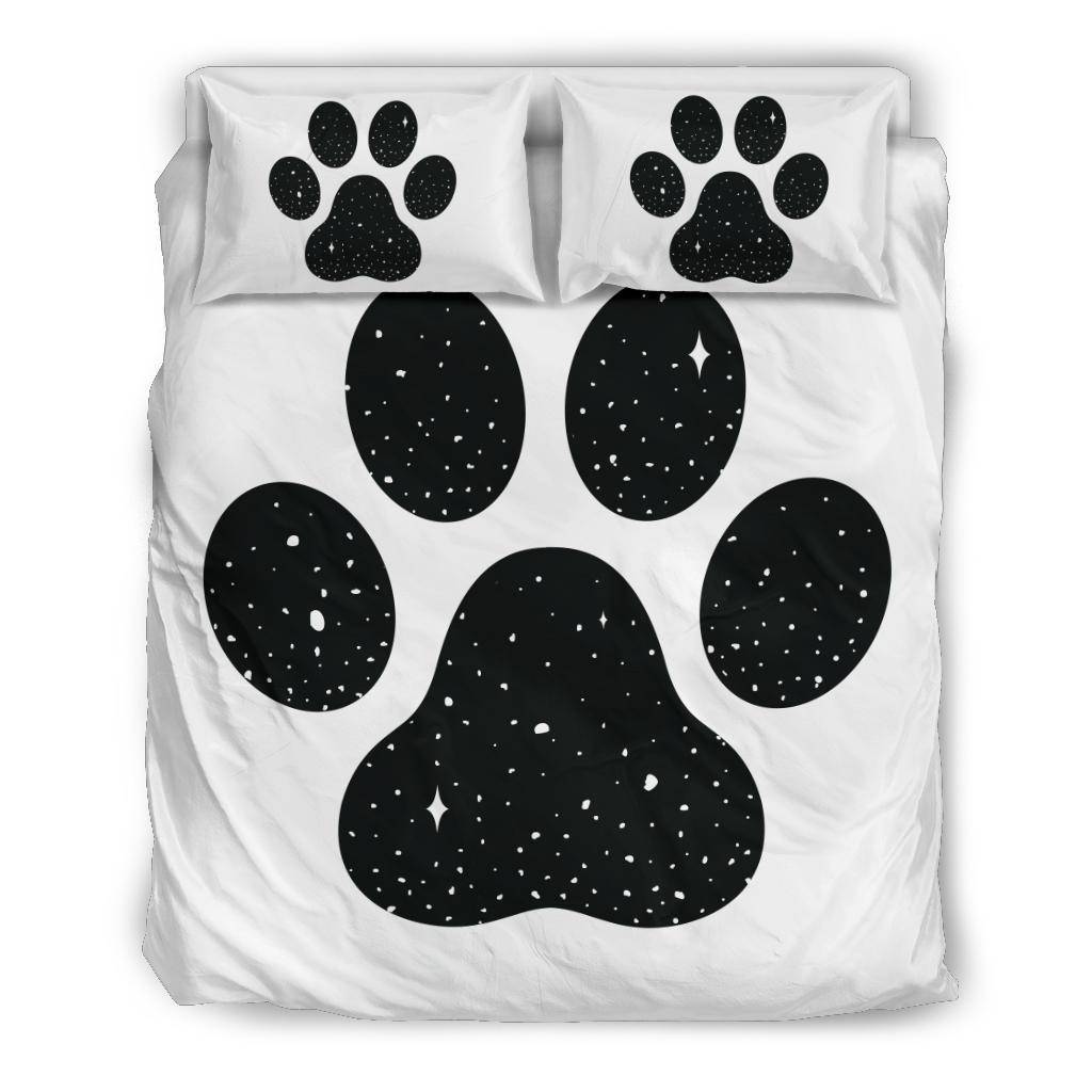 Dog Paw Stars Illustration Drawing Bedding Set - Top Content | POD Collection | Free Shipping