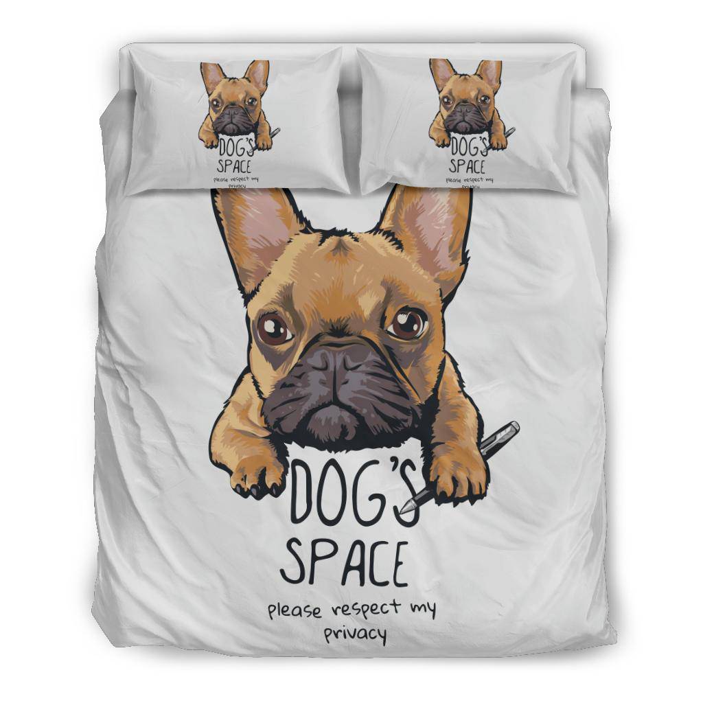 Dog's Space Respect My Privacy Cool French Bulldog Bedding Set - Top Content | POD Collection | Free Shipping