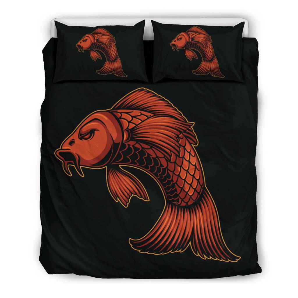 Fishing Koi Karp Illustration Cartoon Bedding Set - Top Content | POD Collection | Free Shipping