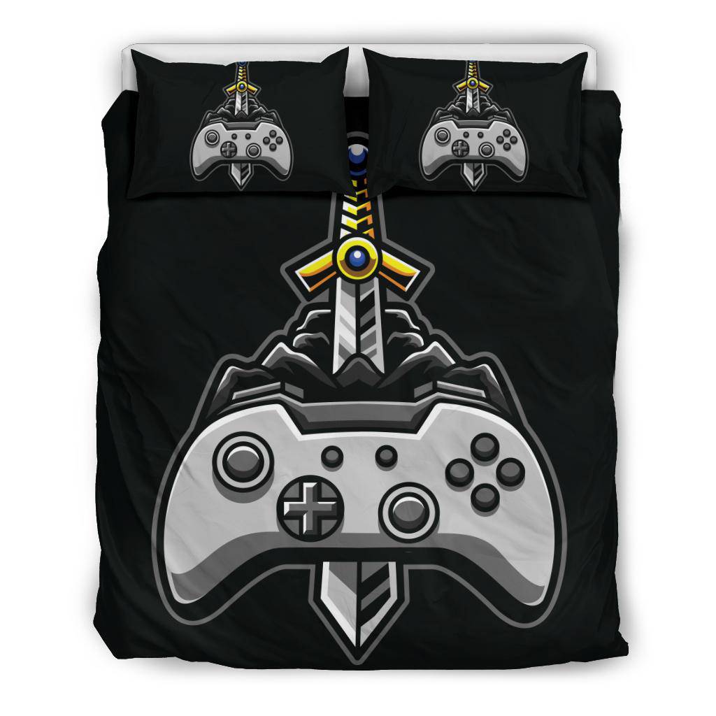 Gaming Joy Stick With Sword Cartoon Bedding Set - Top Content | POD Collection | Free Shipping