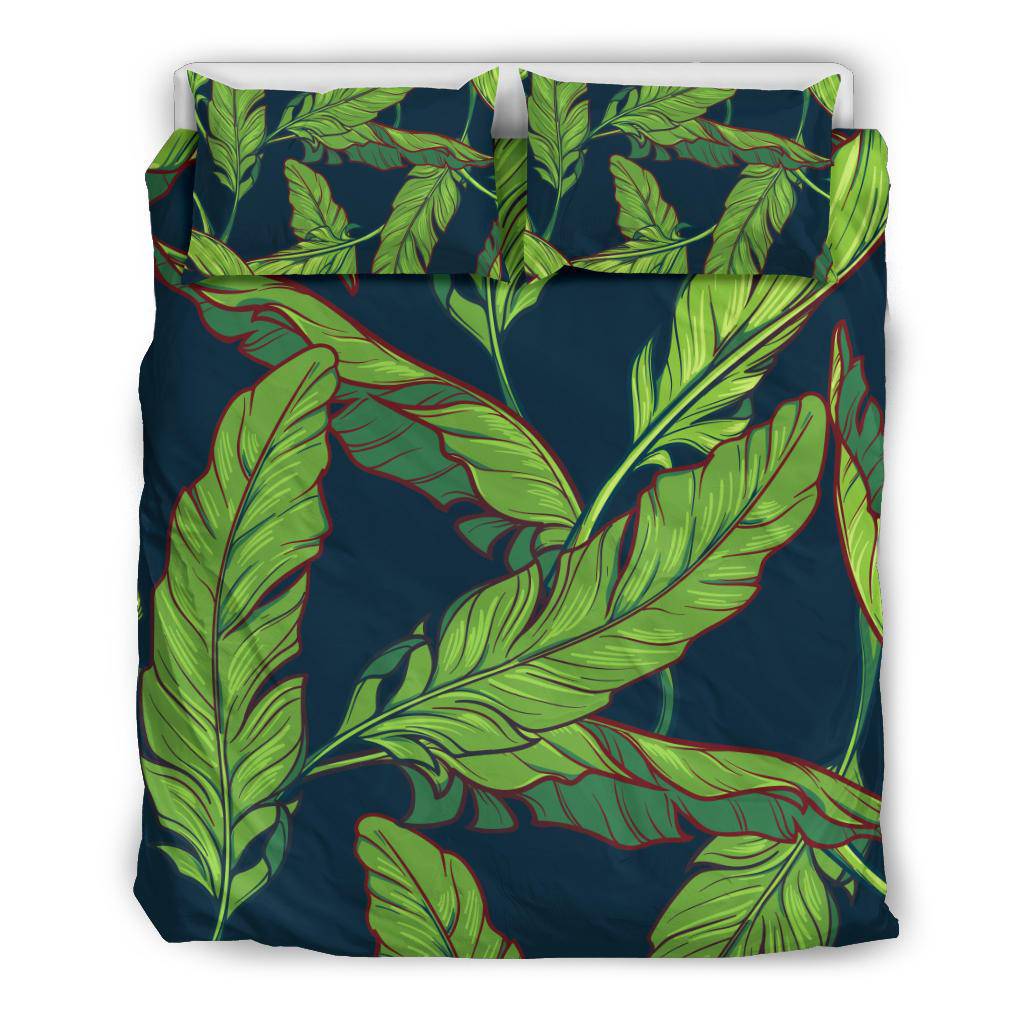 Green Banana Plant Leaves Bedding Set - Top Content | POD Collection | Free Shipping