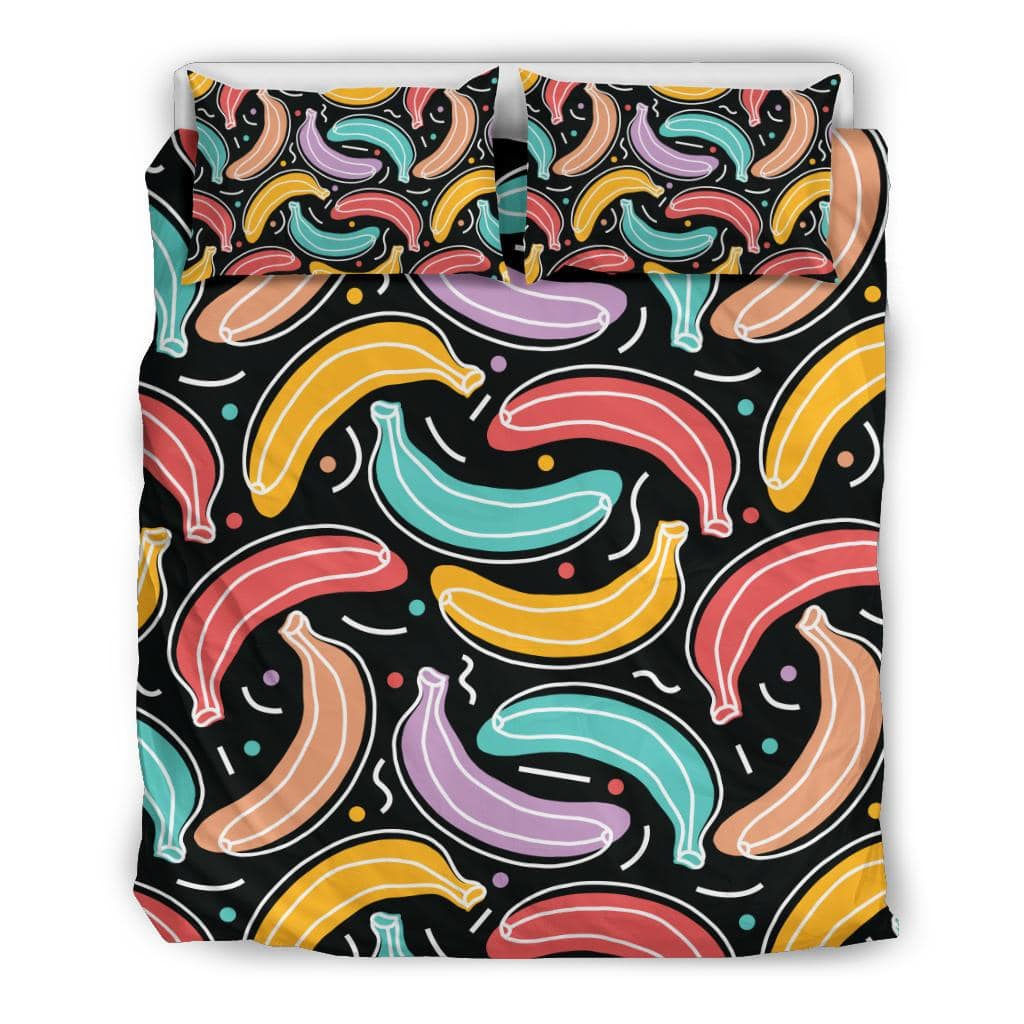 Colorful Banana Pattern Bedding Set - Top Content | POD Collection | Free Shipping