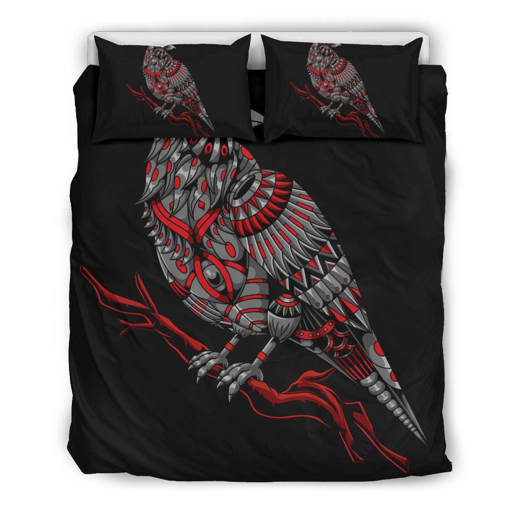 Mandala Zentangle Beautiful Crow Illustration Bedding Set - Top Content | POD Collection | Free Shipping