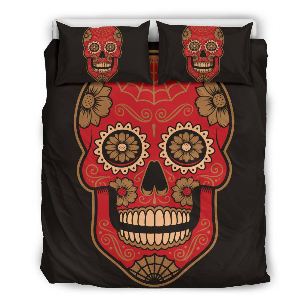 Mexican Sugar Skull Cool Cartoon Illustration Bedding Set - Top Content | POD Collection | Free Shipping