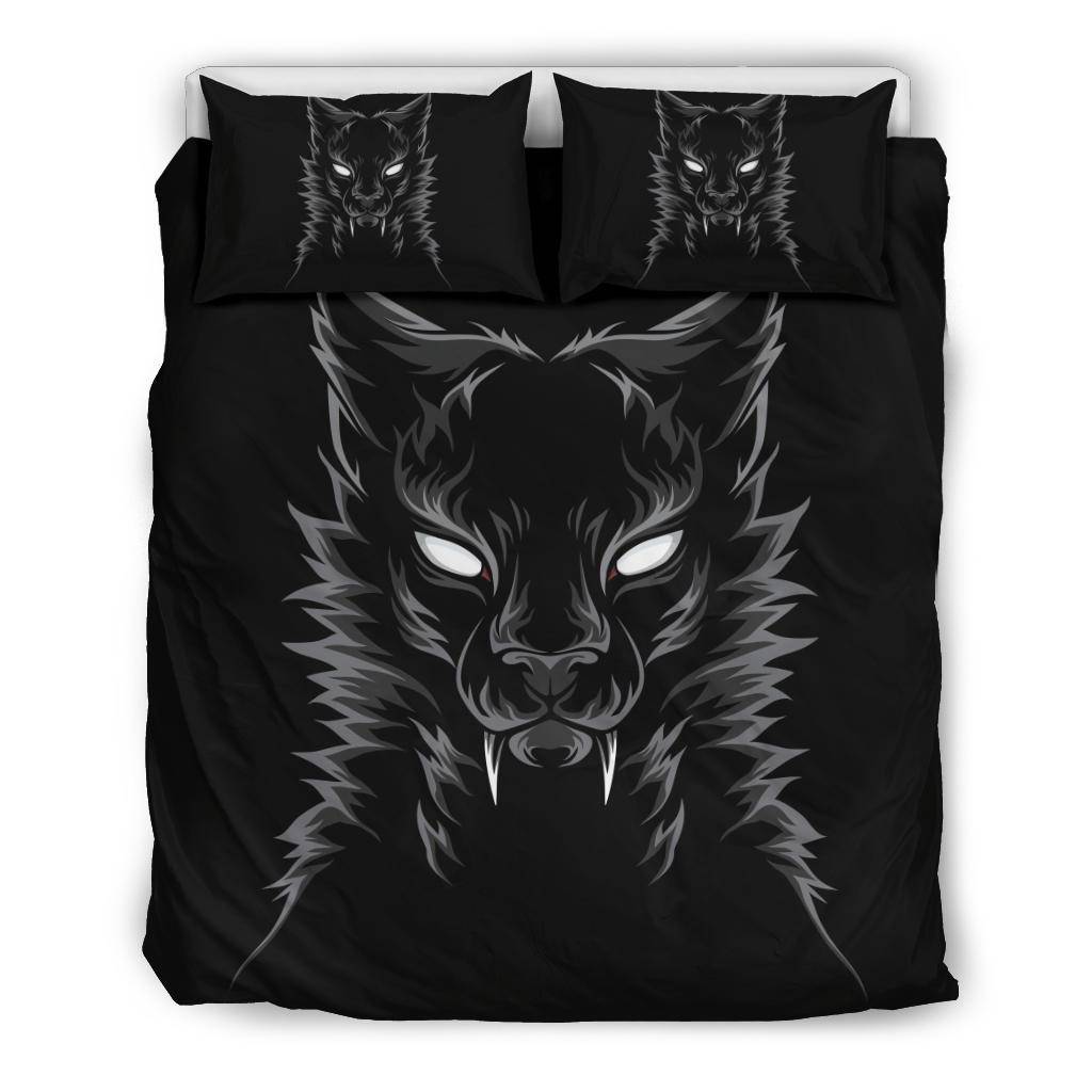 Scary Beast Leopard Black Bedding Set - Top Content | POD Collection | Free Shipping