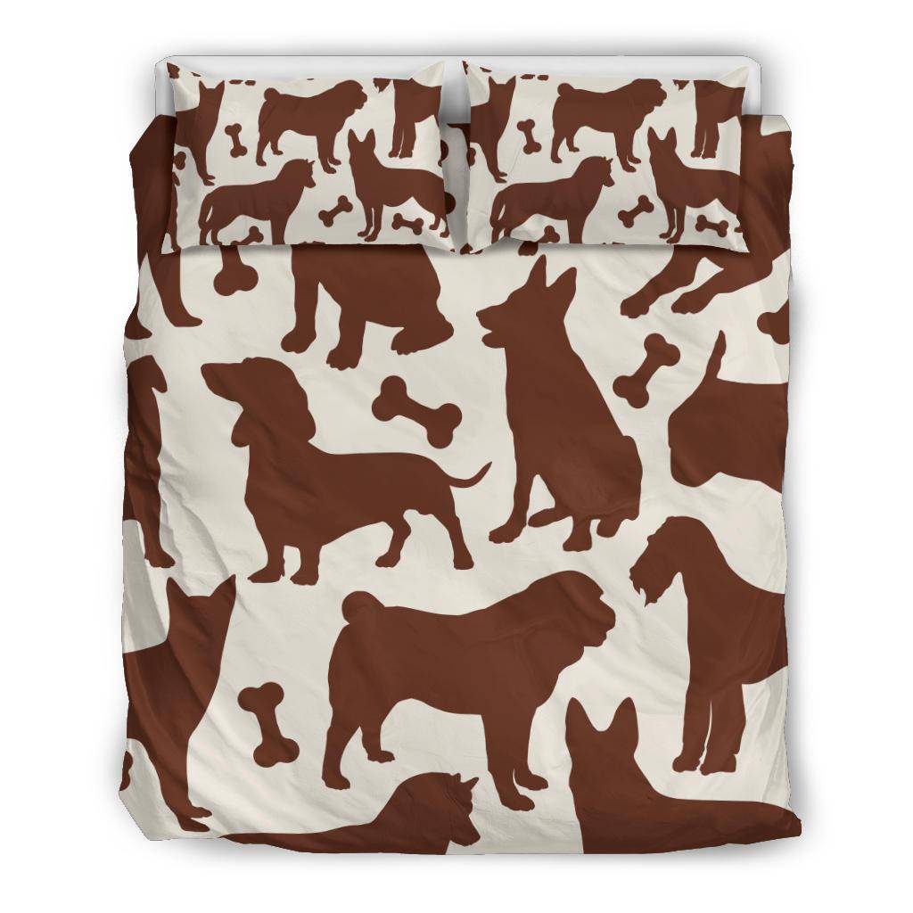 Seamless Cool Dog Pattern Background Bedding Set - Top Content | POD Collection | Free Shipping