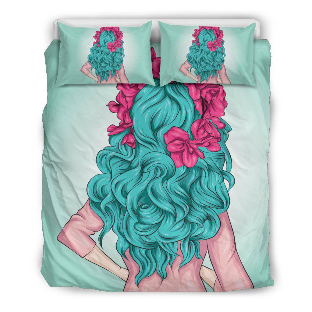 Stylish Colourful Girl Bubble Gum Vector Bedding Set - Top Content | POD Collection | Free Shipping