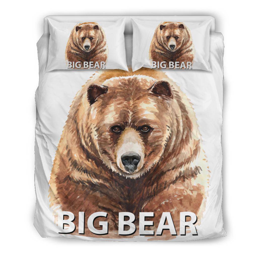 Bear Drawing Watercolor Painting Bedding Set - Top Content | POD Collection | Free Shipping