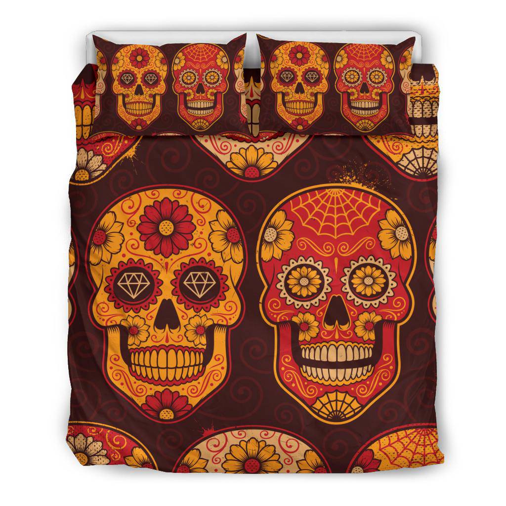 Mexican Calavera Skulls Colourful Pattern Bedding Set - Top Content | POD Collection | Free Shipping