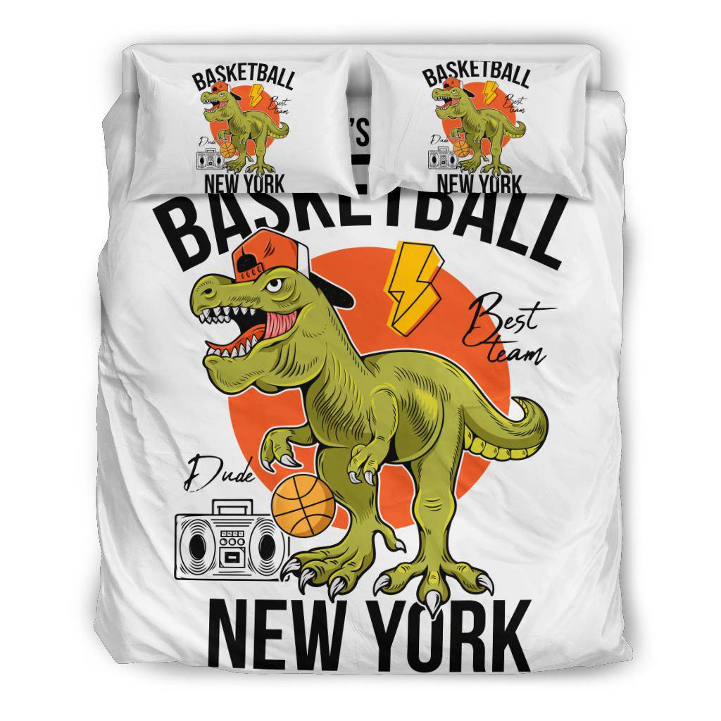 Basketball T-rex Dinosaur New York Team Bedding Set - Top Content | POD Collection | Free Shipping