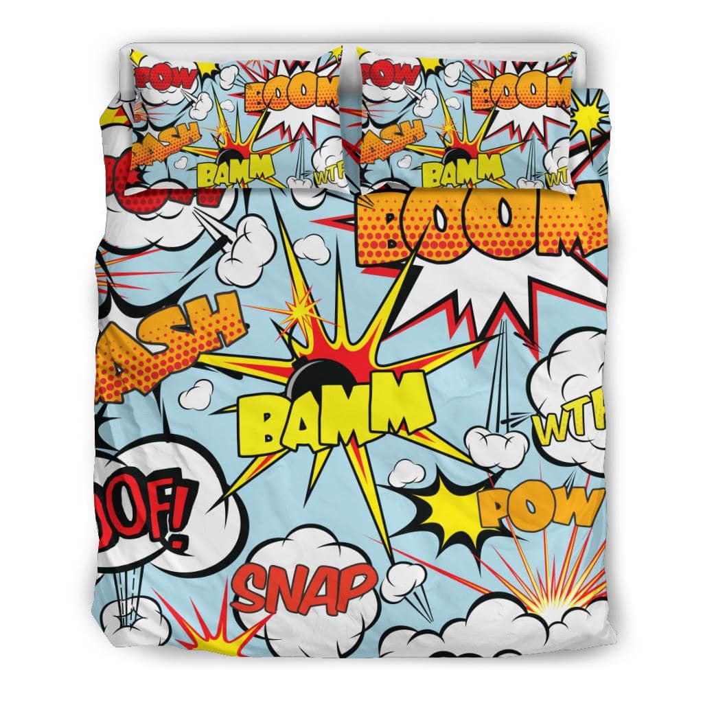 Comic Speech Reactions Bubble Bedding Set - Top Content | POD Collection | Free Shipping