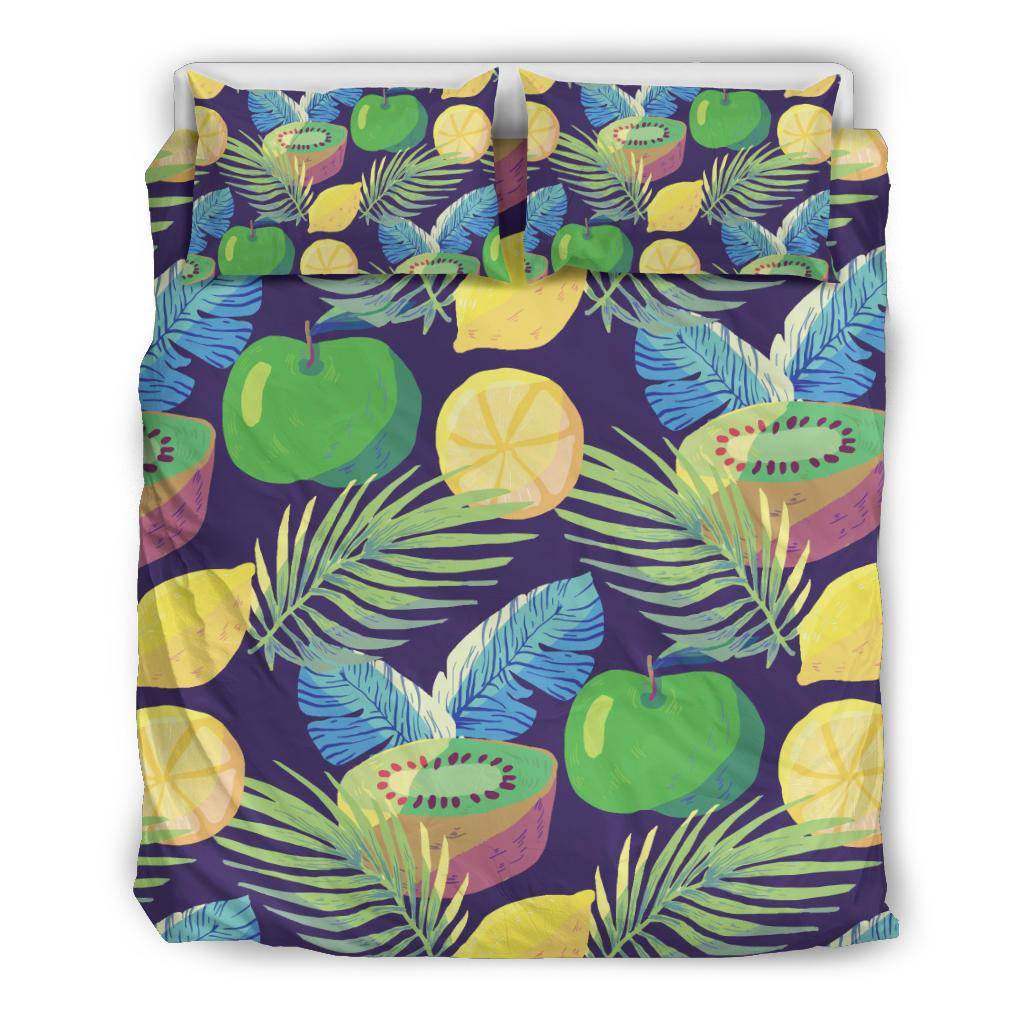 Lemon Kiwi Apple Fruits Pattern Bedding Set - Top Content | POD Collection | Free Shipping