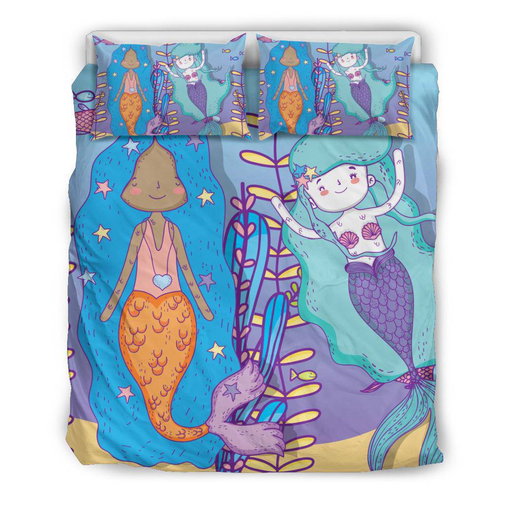 Two Mermaids Underworld Friends Bedding Set - Top Content | POD Collection | Free Shipping