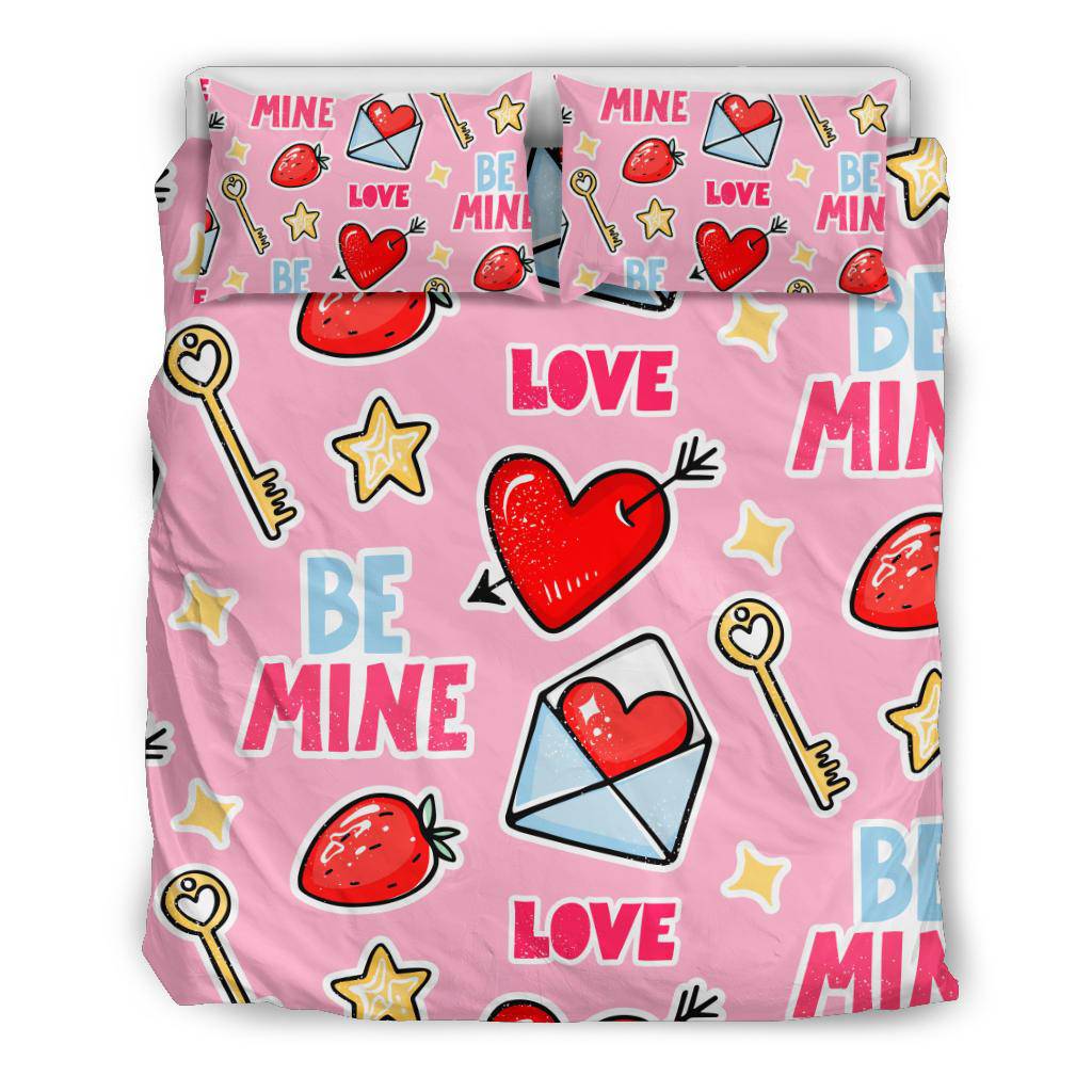 Valentine's Day Seamless Pattern, Be My Love Bedding Set - Top Content | POD Collection | Free Shipping