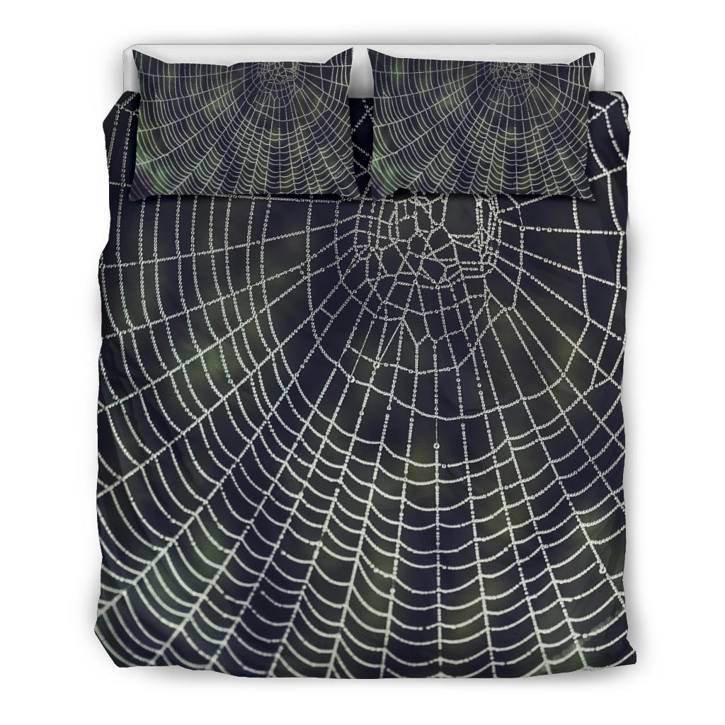 Spider Web Dew Garden Water Drops Bedding Sets