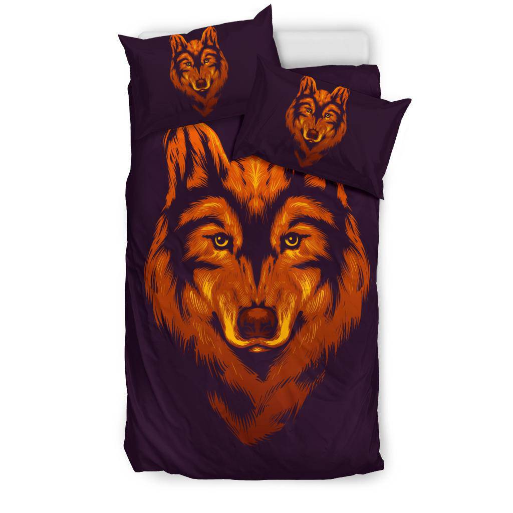 Red Wolf Bedding Set - Top Content | POD Collection | Free Shipping