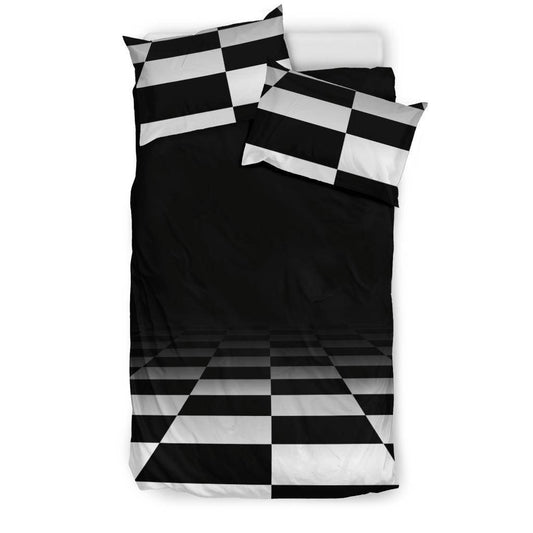 Black White Chess Board Bedding Set - Top Content | POD Collection | Free Shipping