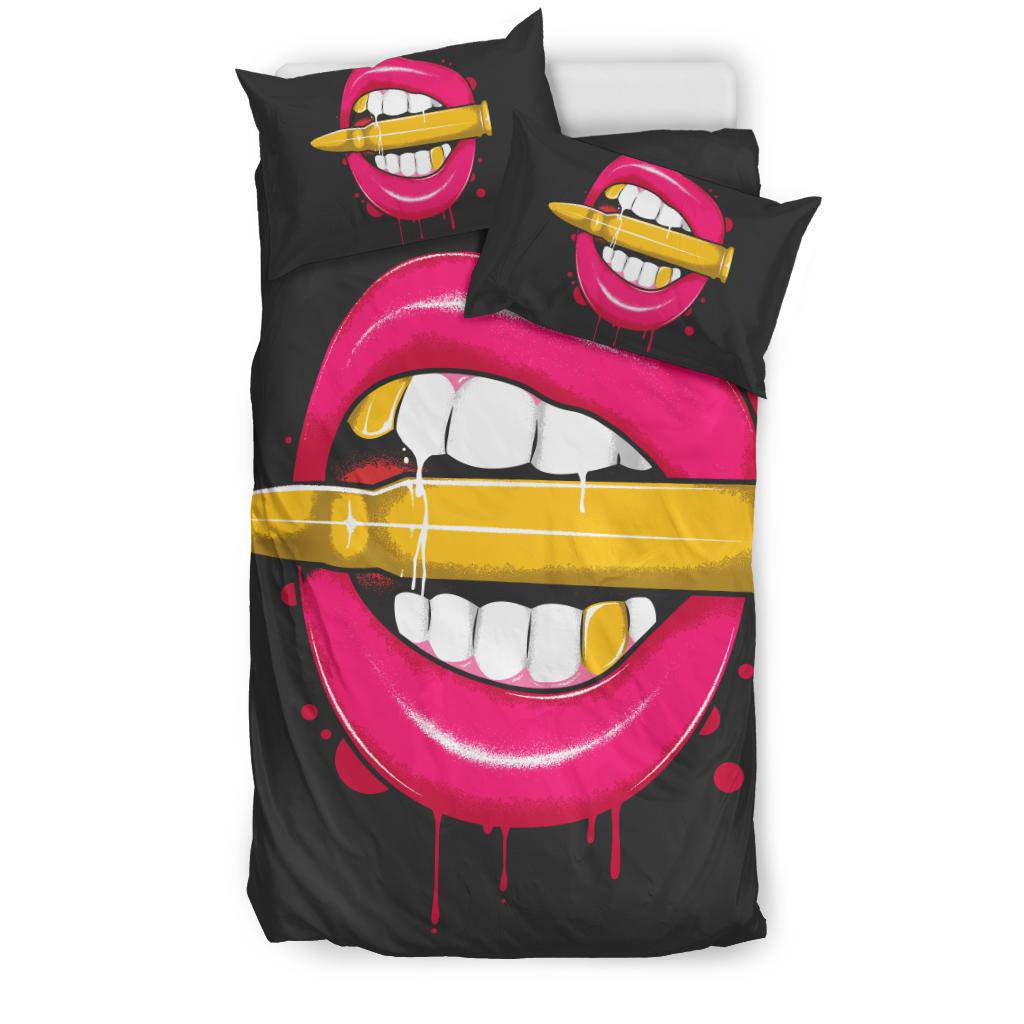 Lips With Bullet Bedding Set - Top Content | POD Collection | Free Shipping