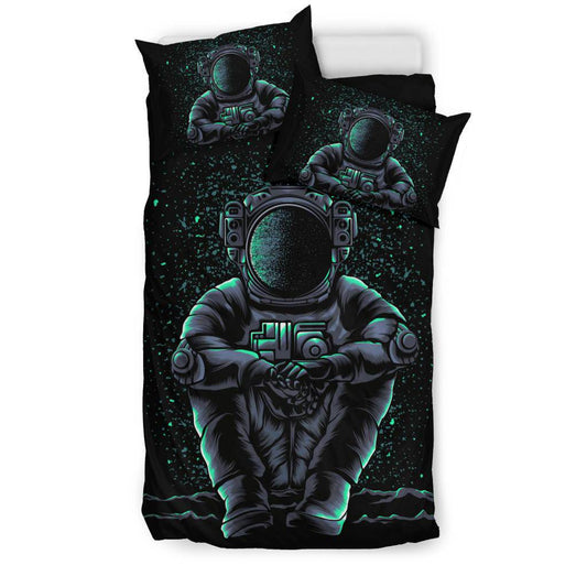 Sitting Astronaut Relax Bedding Set - Top Content | POD Collection | Free Shipping